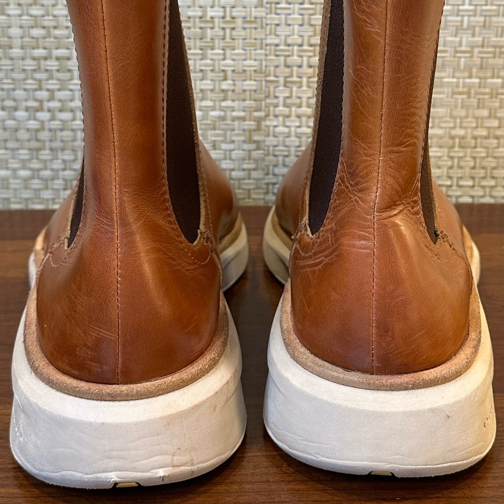 🌟3xHP🌟Sperry Gold Cup Commodore Plushwave  Cognac Tan Leather Chelsea Boot 11 - Picture 14 of 16